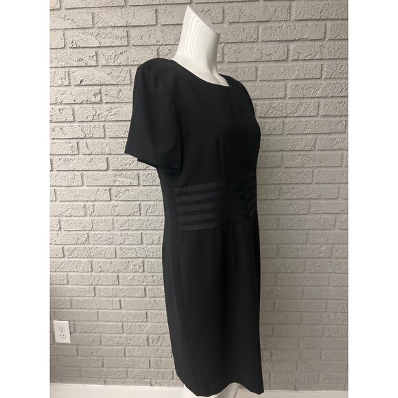 Positive Attitude Women Petite Black Ribbon Detail Dress and Jacket Set Size 12P - Picture 5 of 14